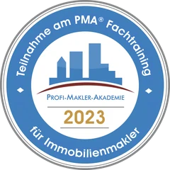 Emblem: Teilnahme am PMA® Fachtraining für Immobilienmakler 2023