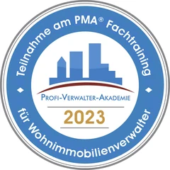 Emblem: Teilnahme am PVA® Fachtraining für Immobilienverwalter 2023